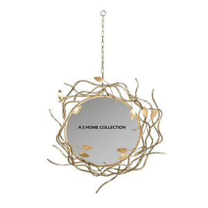 Latest Hot Selling Wholesale Home Decor Gold <b>square</b> Decorative Elegant Metal Design Wall <b>Mirror</b> - Product Image 5