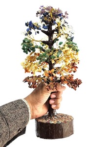 Árbol de Piedras Preciosas Portátil Hecho a Mano al por Mayor, Siete Chakras, 1000 Chips, Reiki, Equilibrio de Chakras, Meditación, Arte, Coleccionable, Mascota - Product Image 5
