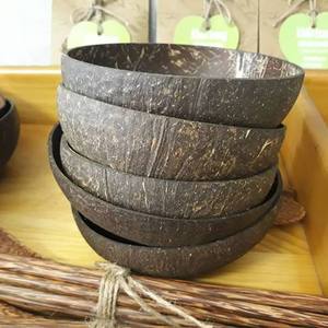 SAFIMEX Factory Supply Vaisselle Bol en coquille de noix de coco pour dessert Bol à smoothie réutilisable Logo personnalisable gravé au Vietnam - Product Image 5