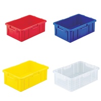 Boîte de rangement pliable industrielle empilable TRUSCO en plastique PP, usage polyvalent, fabriquée au Japon