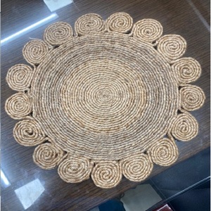 พรมรูปทรงกลมใหม่ ทำจากวัสดุธรรมชาติ ทำด้วยมือจากปอกระเจา 100% ขายดีอันดับต้นๆ ปรับแต่งได้ตามต้องการ ส่งออกจากบังกลาเทศ - Product Image 2