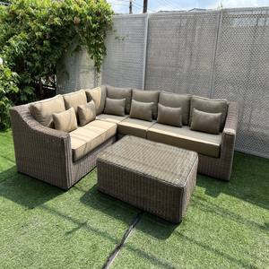 Juego de sofás de jardín de ratán de mimbre de nuevo estilo para todo clima Marco de aluminio barato para patio al aire libre Hotel Parque o uso en la sala de estar - Product Image 5