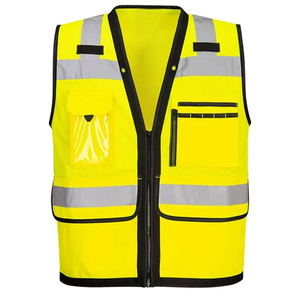 ZOHSUB <b>POWER</b> INDUSTRY Work Construction Worker Safety ANSI Class 2 Reflective <b>Mesh</b> Vest Customizable Outdoor Waterproof LED - Product Image 1