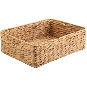 ตะกร้าผักตบชวาแฮนด์เมดแบบยั่งยืนเป็นมิตรกับสิ่งแวดล้อมน้ำหนักเบาทนทานจัดเก็บของตกแต่ง - Product Image 4