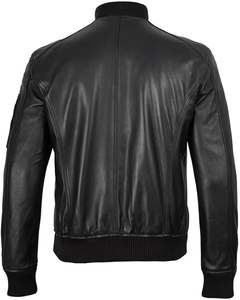 Veste en cuir véritable pour homme - Vestes en cuir d'agneau pour homme - Product Image 4