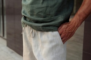 Pantalones cortos con estilo cómodos y de primera calidad para hombre, tejido no tejido de patrón sólido para playa, informales y deportivos, pantalones cortos informales Premium para hombre - Product Image 2