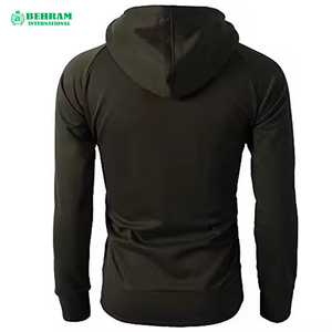 Sweat-shirts à capuche zippés pour hommes, couleur unie, coupe classique, manches standard, 100% coton molletonné/éponge française, respirant et à séchage rapide, personnalisables avec logo, vente en gros - Product Image 5