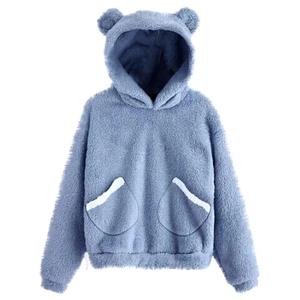 Nouveau sweat à capuche en fourrure d'oreilles de lapin pour l'automne/hiver, chaud et confortable - Product Image 3