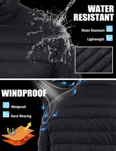 Chaqueta Acolchada Ligera para Hombre, Chaquetas Acolchadas de Invierno, Abrigos Aislantes Resistentes al Agua y al Viento - Product Image 2
