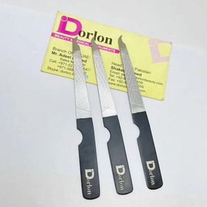 Lime à ongles en acier inoxydable durable de haute qualité, double face, usage quotidien, pour les ongles des doigts et des pieds, manucure, pédicure, outils de soin des ongles - Product Image 1