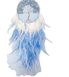 Bleu arbre de vie attrape-rêves tenture murale lit attrape-rêves personnalisé pour tenture murale décor à la maison - Product Image 1