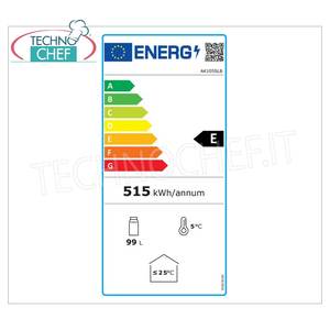 Refrigerador Eléctrico de 1 Puerta para Bebidas, Temperatura +2/+10 °C, 105 Litros, Clase E, 36 cm de Ancho - Product Image 1