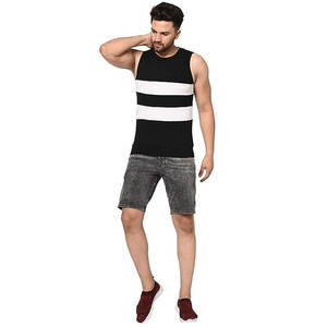 Débardeurs sans manches et respirants pour hommes, Muscle Fit, sans manches, avec logo personnalisé, débardeur en coton 100% pour hommes, à prix abordable - Product Image 2