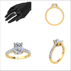 Bague classique en or 14 carats pour femme avec 1,48Cts VS Clarity Lab Grown Diamond EF Color Jewelry - Product Image 3