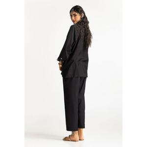 Conjunto de Camisa y Pantalón Salwar Kameez de Algodón Teñido con Adornos Dobby KST-43325 - Product Image 4