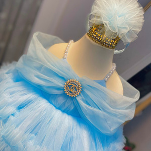 Bán Buôn Ngắn Tay Áo Cô Gái Công Chúa Ăn Mặc Màu Sắc Khác Nhau Nhiều Nổi Lớp 2-10 Năm Tuổi Trẻ Em Quần Áo OEM ODM - Product Image 2