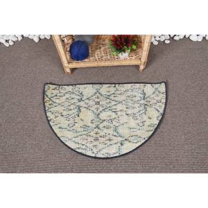 พรมขนแกะสไตล์ตุรกีโบราณขนาด2.5x1.5ฟุตผ้ากำมะหยี่สีดำทำมือมีการออกแบบใหม่สำหรับใช้ข้างเตียง - Product Image 1