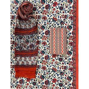 Tela para Vestido sin Coser con Estampado Floral, Silueta Holgada, Chiffon, Dupatta con Estampado Floral, Vestido Moderno con Dupatta - Product Image 1