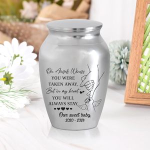 Personalized Stainless Steel Baby Urn Custom Size Silver <b>Memorial</b> <b>Keepsake</b> Decorative Engraved Urn for Child Loss - Product Image 6