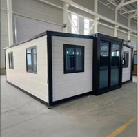 Casa Prefabricada de Acero de 2 Dormitorios, Impermeable, de Instalación Rápida, con Cocina y Baño, Diseño Moderno de Mediados de Siglo, 1 Año de Garantía