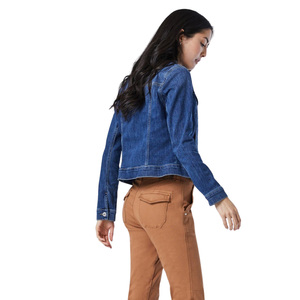Chaqueta Vaquera Corta para Mujer, Estilo Vintage, Transpirable, Lavada, con Top Corto y Peluche, Fabricante OEM ODM - Product Image 5