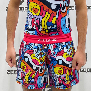 Pantalones cortos de Kick Boxing personalizados para mujer, pantalones cortos MMA con cordón de patrón caliente con estampado de sublimación de poliéster transpirable para mujer - Product Image 5