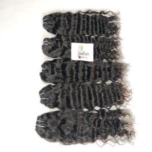 Lots de Cheveux Humains Indiens Naturels de Qualité Supérieure, Double Trame, Vente en Gros, Cuticules Alignées, Couleur Noire, Ondulés, Styles Bouclés Souples - Product Image 2