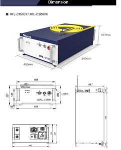 Generador de fuente de láser de fibra Raycus de alta potencia Fuente de láser de fibra de 3000W para accesorios de máquina de corte de Metal - Product Image 2