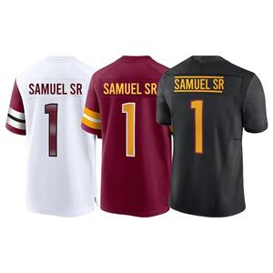 Uniforme de football américain OEM 24/25 de haute qualité 100% polyester couleur unie respirant avec manches courtes uniforme d'équipe - Product Image 1