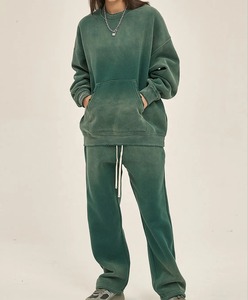 Logo personnalisé hommes Jogging Jogger sweat et pantalon ensemble en gros col rond respirant grande taille 100% coton survêtements pour hommes - Product Image 6