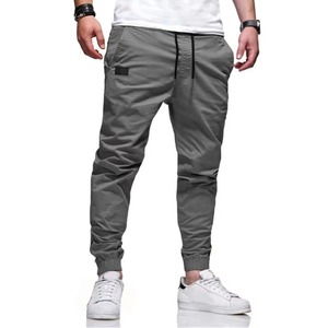 Pantalon Cargo décontracté pour hommes d'affaires personnalisable taille moyenne avec braguette à glissière pantalon de travail multi-poches Streetwear Hop tissu peigné - Product Image 2