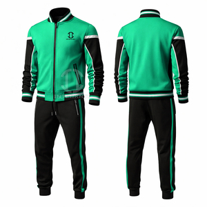 Conjunto Deportivo Personalizado para Hombre, Chaqueta Bomber Roja y Negra y Pantalones Deportivos, 2 Piezas, Ropa Deportiva al por Mayor, Traje de Entrenamiento Ajustado para Gimnasio - Product Image 6