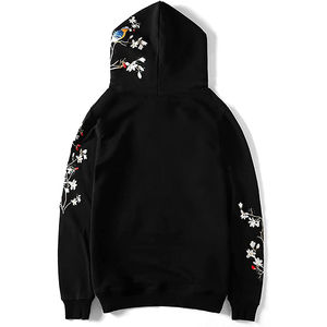 <b>Black</b> 450GSM Puff Printing Heavyweight Screen-print Embroidery DTG Print Oversize Unisex Heavyweight Custom <b>Hoodie</b> for Men Women - Product Image 6