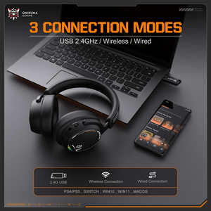 Nuovo Arrivo ONIKUMA GT886 Cuffie da <span class=keywords><strong>Gaming</strong></span> Wireless a 3 Modalità, Batteria a Lunga Durata da 1000mAh, Cuffie Professionali per E-sports per Vendita B2B - Product Image 3