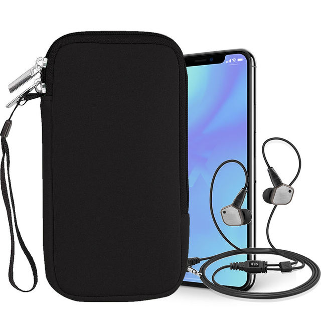 Sublimation Neoprene Phone Bag Lanyard Case Heat-transfer Printed Blank Phone Pouch With Lanyard Phone Protective case