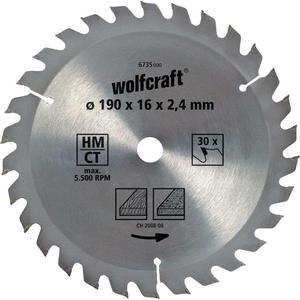 Wolfcraft 20T Circular <b>Saw</b> Blade 160/16mm for Wood and Chipboard - Product Image 1