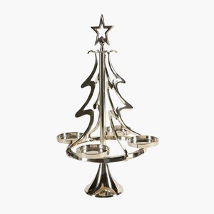 Pièce décorative d'arbre de Noël en métal rustique pièce maîtresse de vacances artisanale pour décor saisonnier de Table de salon - Product Image 5