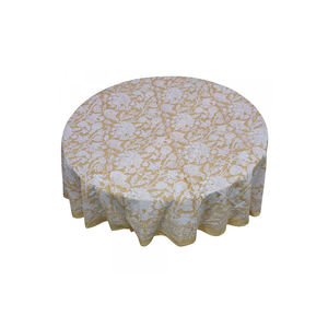 100% Cotton Jacquard <b>Tablecloth</b> Hand Block Printed <b>Embroidered</b> 20 Sheeting 180 CMS Well Absorbing Woven Technique for Party - Product Image 1