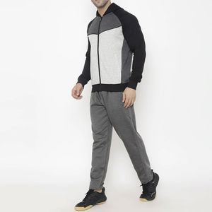 Vente en gros Vêtements de sport unisexe pour hommes Survêtement de fitness et d'entraînement Ensemble deux pièces Combinaison de course d'hiver Sérigraphie polaire - Product Image 4