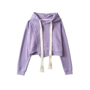 100% Cotton High Quality <b>Winter</b> Embroidered Women's Cropped Hoodie Crop <b>Top</b> Gym Workout Training - Product Image 5