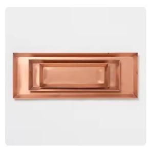 Plateau en cuivre de luxe en gros Différentes tailles et formes disponibles Décoration de table à manger pour la maison et l'hôtel Plateau de service Vente chaude - Product Image 6