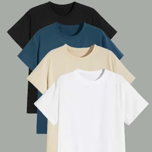เสื้อยืดแขนสั้นผู้ชายผ้าฝ้าย100% ดีไซน์เรียบจากปากีสถานขายส่ง - Product Image 1