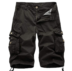 Wholesales Summer Streetwear <b>Cargo</b> Canvas Denim Shorts Men's Fashion Multi-Pocket Casual Trend 100% Cotton Solid Breathable - Product Image 4