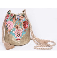 Tas Selempang Kulit Barat Motif Daun Vintage Elegan, Lukisan Tangan, Bunga Bohemian, Rumbai Kustom Musim Dingin, Rantai Resleting Berkualitas Tinggi