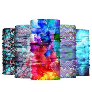 Cache-cou multifonctionnel en polyester, motif personnalisé, coloré, pour le cyclisme, la pêche, le sport, masque facial, bandana, sans couture - Product Image 1