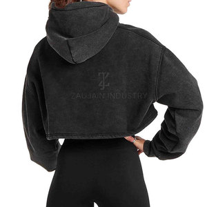 Hoodies crop top tendance pour usage extérieur, vêtements décontractés pour l'hiver, pour femmes, différents modèles. - Product Image 6
