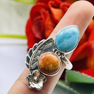 Hermoso anillo turquesa Anillo de Plata de Ley 925 Anillo hecho a mano Anillo de plata Anillo bohemio Anillo de diseñador Anillo turquesa Anillo Ideas de regalo - Product Image 5