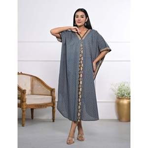 เดรสแขนกุดผ้าฝ้ายพิมพ์ลายระบายระบายความยาวถึงพื้นสำหรับวันวาเลนไทน์ - Product Image 3