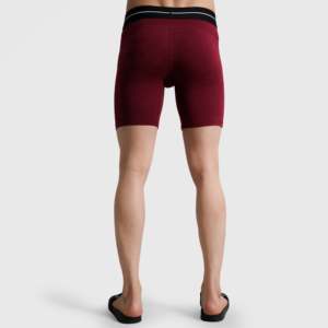 Boxers mi-hauts pour hommes GA, couleur bordeaux, pour la gym et l'entraînement, taille XL, en tissu Spandex respirant, avec logo jetable sur la ceinture - Product Image 2