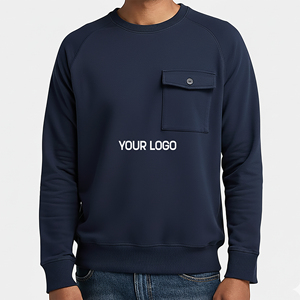 Sweat-shirt pour homme de haute qualité, surdimensionné, à épaules tombantes, basique, streetwear, uni, 100% coton, molleton, couleur unie - Product Image 1